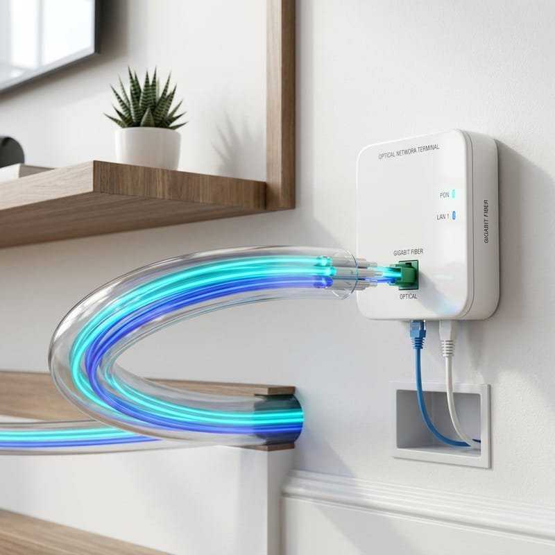 FTTH fiber optic cable installation
